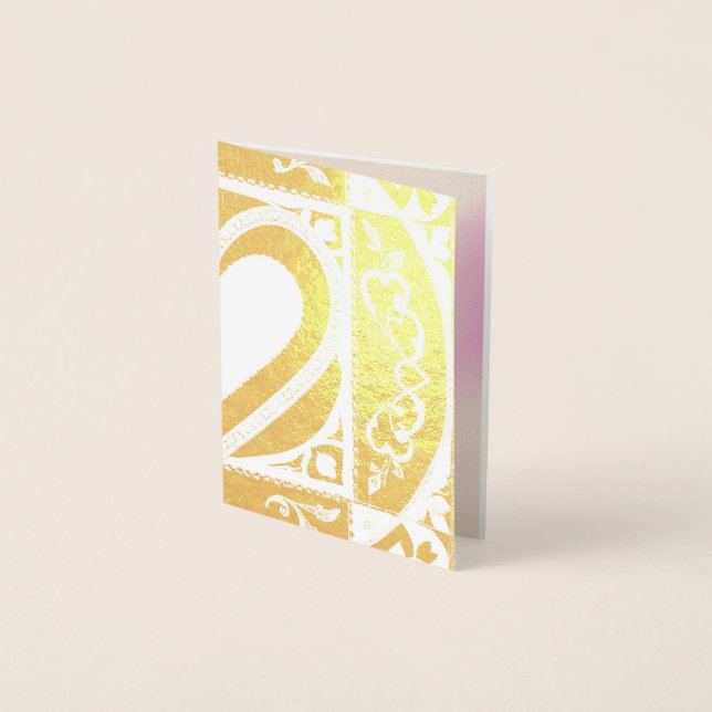 Tarjeta Con Relieve Metalizado Estaremos pulmón juntos (Anverso)