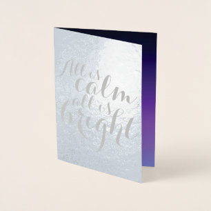 Tarjeta Con Relieve Metalizado Estrella de la noche silenciosa