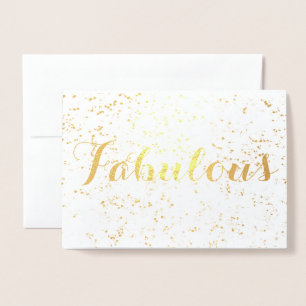 Tarjeta Con Relieve Metalizado Fabuloso cumpleaños