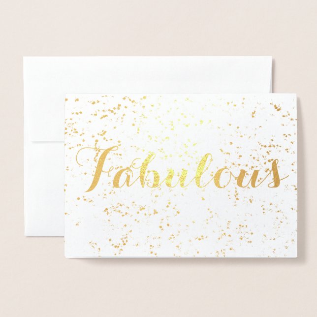 Tarjeta Con Relieve Metalizado Fabuloso cumpleaños (Anverso con sobre)