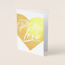 Faith Hope y Love Heart Personalizable