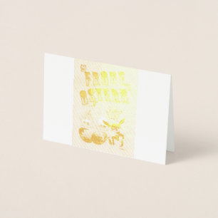 Tarjeta Con Relieve Metalizado Felices Pascuas