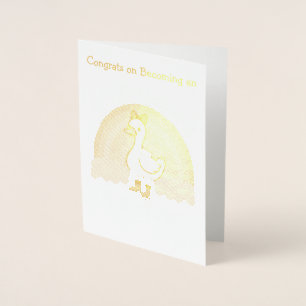 Tarjeta Con Relieve Metalizado Felicidades por convertirte en una 