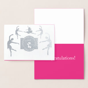 Tarjeta Con Relieve Metalizado Felicidades por el recital de baile de HAMbyWG