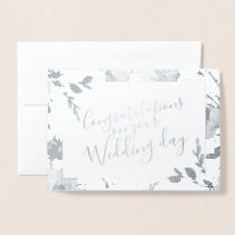 Felicitaciones de boda floral acuarela