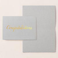 Felicitaciones Elegant Brushstrot Script Gold