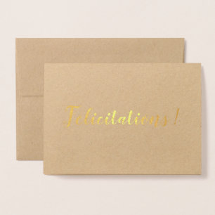 Tarjeta Con Relieve Metalizado Félicitaciones Franceses Felicitaciones Guión de b