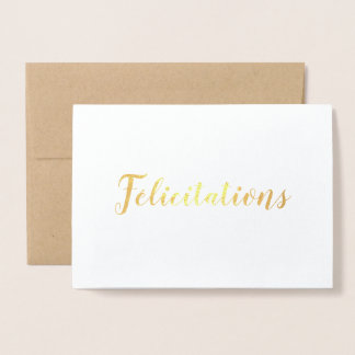 Tarjeta Con Relieve Metalizado Félicitaciones Franceses Felicitaciones Guión de b