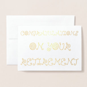 Tarjeta Con Relieve Metalizado Felicitaciones por su jubilación