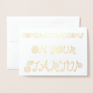 Tarjeta Con Relieve Metalizado Felicitaciones por tu inicio
