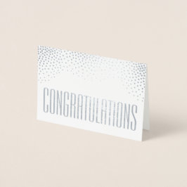 Tarjeta Con Relieve Metalizado Felicitaciones simple Minimalista moderno plegado