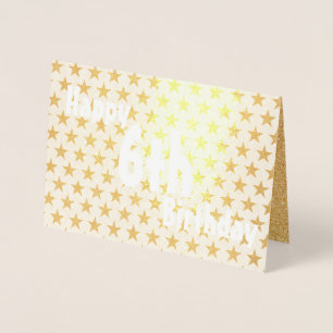 Tarjeta Con Relieve Metalizado Feliz 6ª tarjeta de Relieve metalizado de cumpleañ