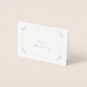 Tarjeta Con Relieve Metalizado Feliz Aniversario