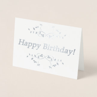 Tarjeta Con Relieve Metalizado ¡Feliz cumpleaños!