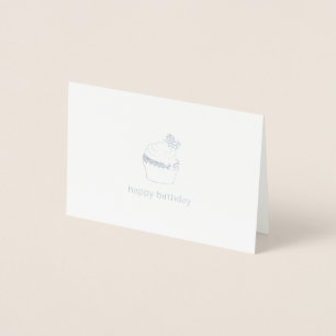 Tarjeta Con Relieve Metalizado Feliz cumpleaños