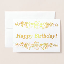 Tarjeta Con Relieve Metalizado ¡Feliz cumpleaños!