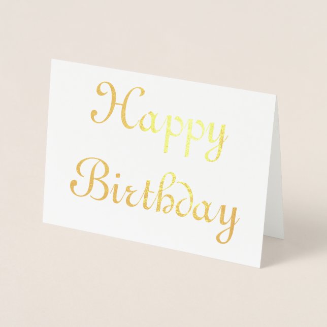 Tarjeta Con Relieve Metalizado Feliz cumpleaños (Anverso)