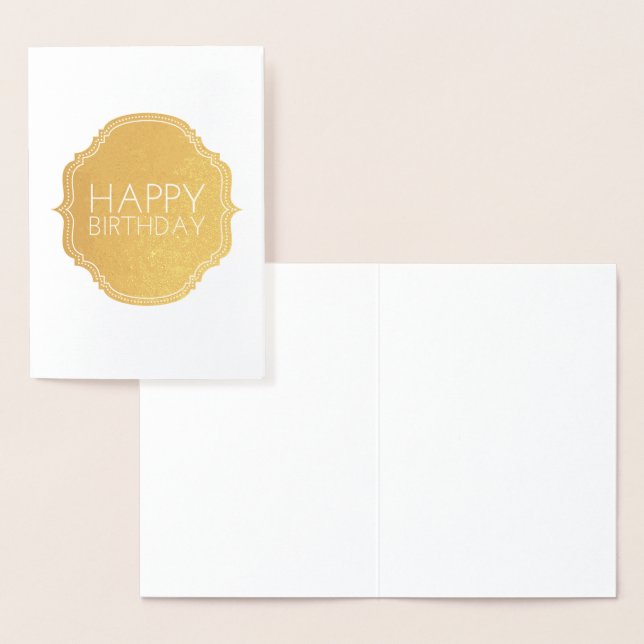 Tarjeta Con Relieve Metalizado Feliz cumpleaños (Demostración)