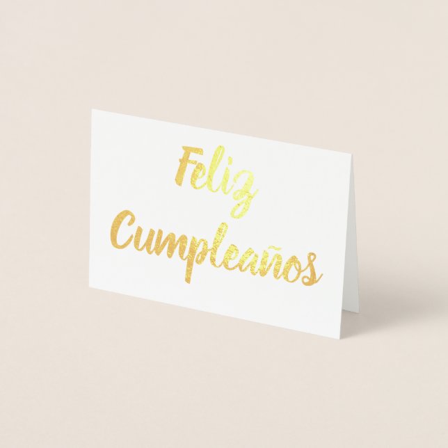 Tarjeta Con Relieve Metalizado Feliz cumpleaños (Anverso)