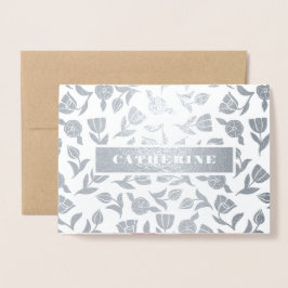 Tarjeta Con Relieve Metalizado Feliz cumpleaños. Sping Tulip Luxury Real Relieve 