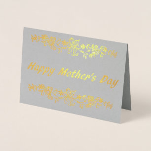 Tarjeta Con Relieve Metalizado Feliz Día de la Madre
