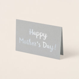 Tarjeta Con Relieve Metalizado Feliz Día de la Madre