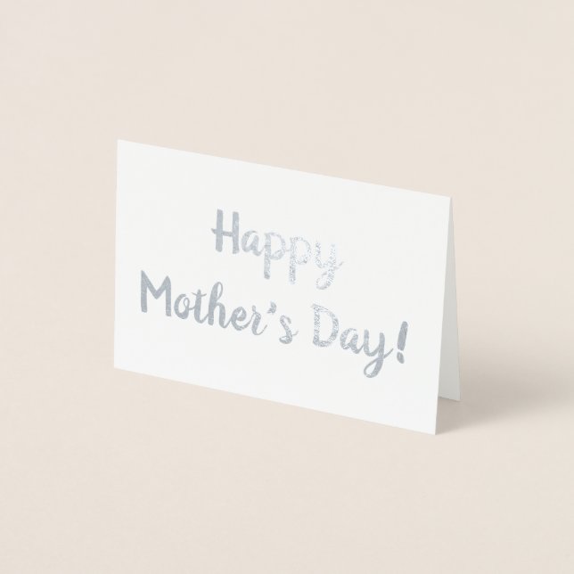 Tarjeta Con Relieve Metalizado Feliz Día de la Madre (Anverso)