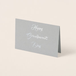 Tarjeta Con Relieve Metalizado Feliz Día de los Abuelos