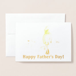 Tarjeta Con Relieve Metalizado Feliz Día del Padre