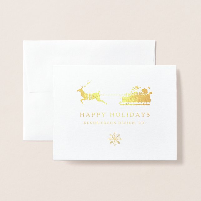 Tarjeta Con Relieve Metalizado FELIZ FESTIVIDAD SANTA CLAUS Relieve metalizado em (Anverso con sobre)