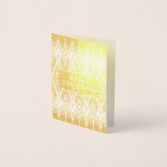 Tarjeta Con Relieve Metalizado Feliz Navidad (Anverso)