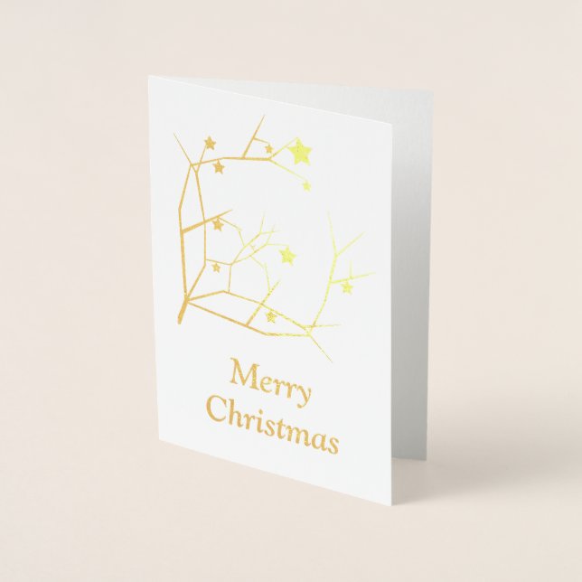 Tarjeta Con Relieve Metalizado Feliz Navidad (Anverso)