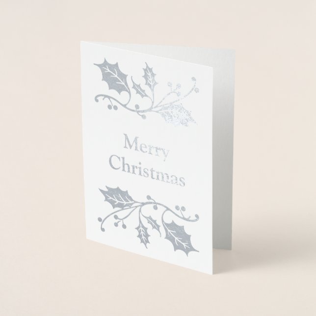 Tarjeta Con Relieve Metalizado Feliz Navidad (Anverso)