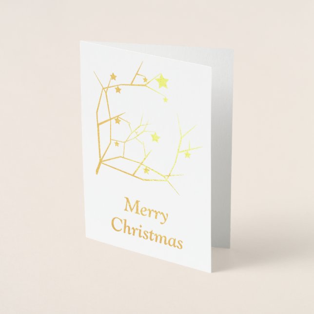 Tarjeta Con Relieve Metalizado Feliz Navidad (Anverso)