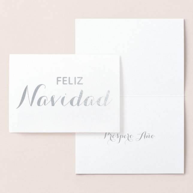 Tarjeta Con Relieve Metalizado Feliz Navidad Año Navidades de guiones elegantes e (Demostración)