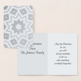 Tarjeta Con Relieve Metalizado Feliz Navidad, estrella abstracta