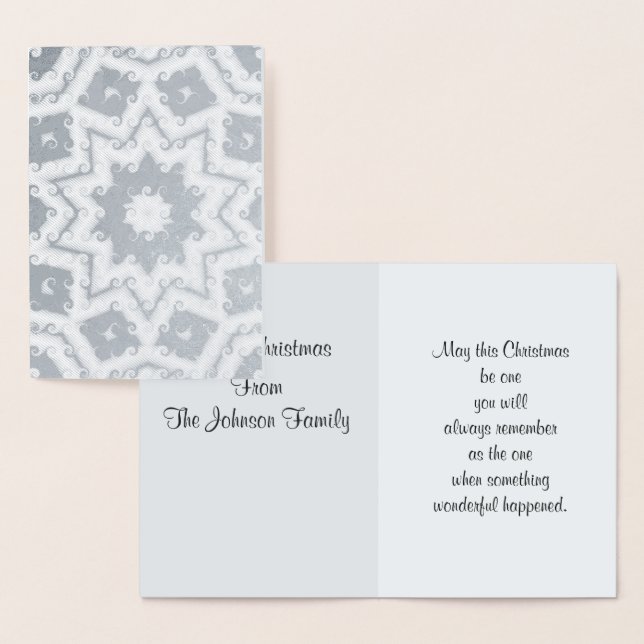 Tarjeta Con Relieve Metalizado Feliz Navidad, estrella abstracta (Demostración)