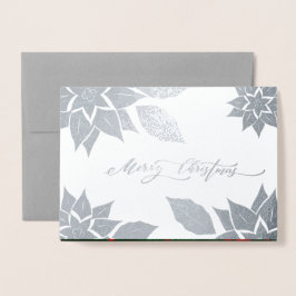 Tarjeta Con Relieve Metalizado Feliz Navidad. Navidades de lujo