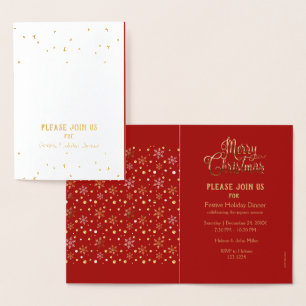 Tarjeta Con Relieve Metalizado ¡Feliz Navidad y Feliz Año Nuevo! 2027 Nieve de In