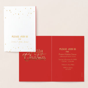 Tarjeta Con Relieve Metalizado ¡Feliz Navidad y Feliz Año Nuevo! 2027 Nieve de In