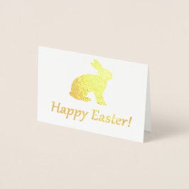 Tarjeta Con Relieve Metalizado Feliz Pascua