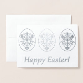 Tarjeta Con Relieve Metalizado ¡Feliz Pascua!