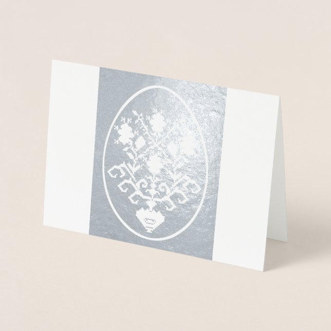 Tarjeta Con Relieve Metalizado ¡Feliz Pascua! (Anverso)