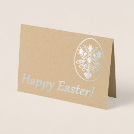 Tarjeta Con Relieve Metalizado ¡Feliz Pascua!