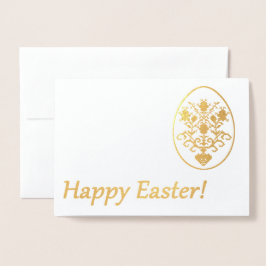 Tarjeta Con Relieve Metalizado ¡Feliz Pascua!