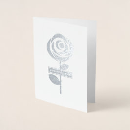 Tarjeta Con Relieve Metalizado Feliz Semana de las Enfermeras. Rosas y estetiosco