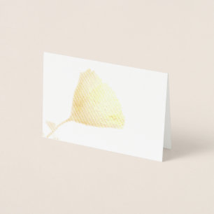 Tarjeta Con Relieve Metalizado Flor silvestre de invierno