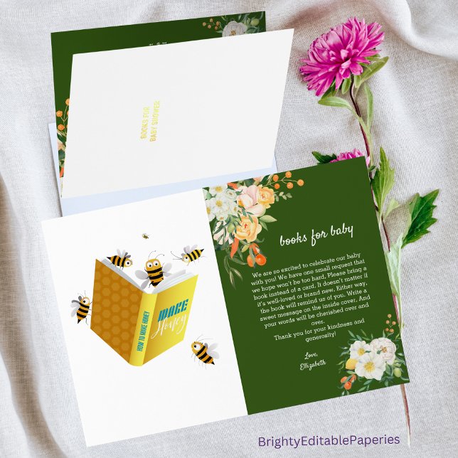 Tarjeta Con Relieve Metalizado Flor silvestre moderna acuarela Baby Book Shower (Subido por el creador)