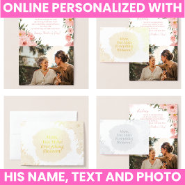 Tarjeta Con Relieve Metalizado Floral Elegante Moderno
