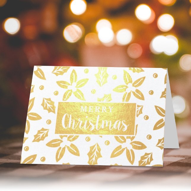 Tarjeta Con Relieve Metalizado Flores de Navidades festivos (Subido por el creador)